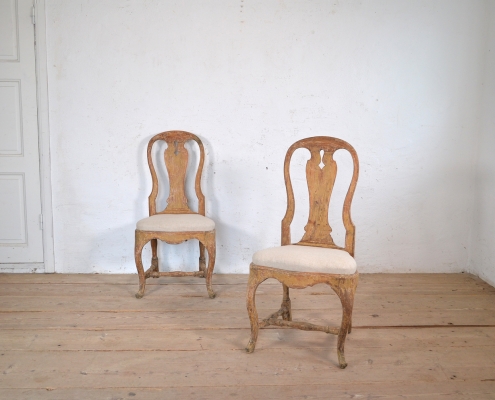 Swedish Rococo pair Chairs